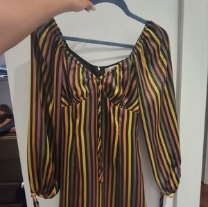 Multi colored striped dress